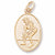 Female Softball Charm in 10k Yellow Gold hide-image