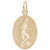 Female Soccer Charm in Yellow Gold Plated