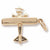 Plane charm in Yellow Gold Plated hide-image