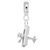 Plane charm dangle bead in Sterling Silver hide-image