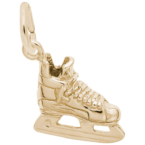 Hockey Skate Charm In Yellow Gold