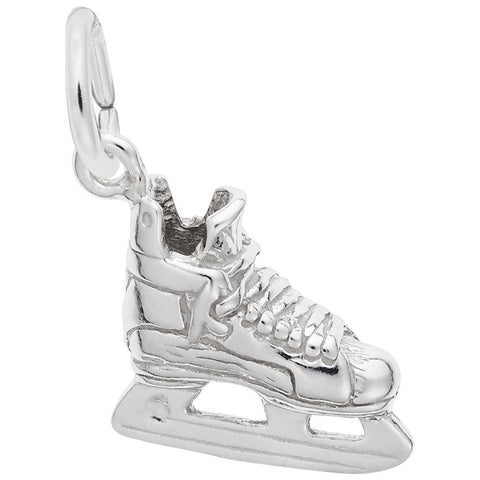 Hockey Skate Charm In Sterling Silver