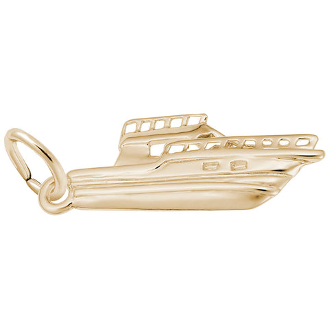 Speedboat Charm in Yellow Gold Plated