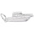 Speedboat Charm In Sterling Silver
