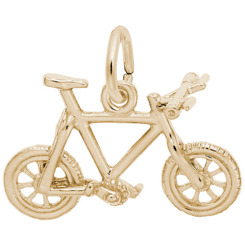 Mountain Bike Charm in Yellow Gold Plated