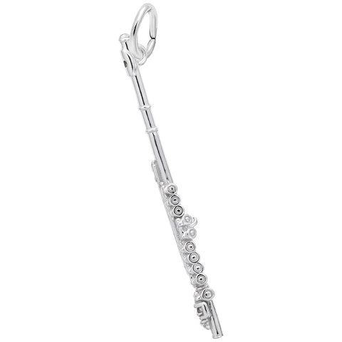 Flute Charm In Sterling Silver
