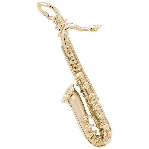 Saxophone Charm In Yellow Gold