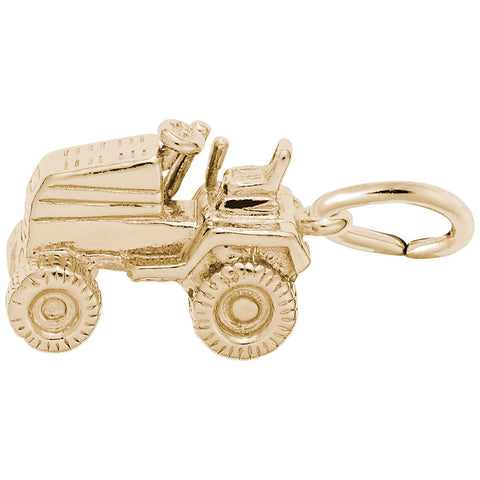 Riding Lawn Mower Charm In Yellow Gold