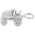 Riding Lawn Mower Charm In 14K White Gold