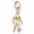 Female Soccer charm in Yellow Gold Plated hide-image