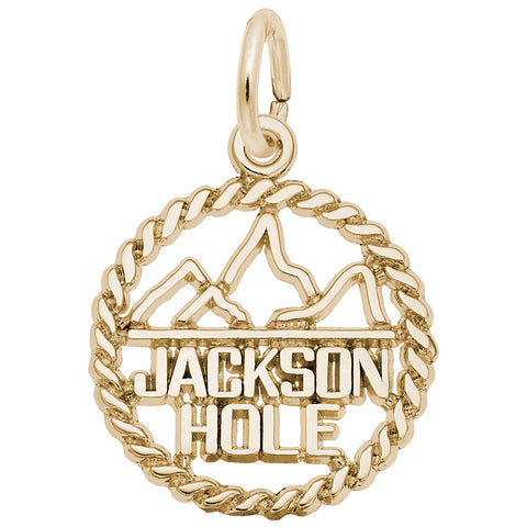 Jackson Hole Charm In Yellow Gold