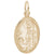 Our Lady Of Lourdes Charm in Yellow Gold Plated