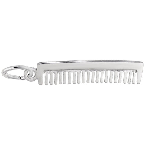 Comb Charm In Sterling Silver