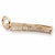 Comb Charm in 10k Yellow Gold