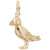 Puffin Bird Charm in Yellow Gold Plated