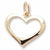 Open Heart charm in Yellow Gold Plated hide-image