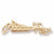 Dog Sled charm in Yellow Gold Plated hide-image