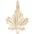 Maple Leaf Charm in Yellow Gold Plated
