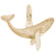 Whale Charm in Yellow Gold Plated