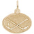 Hockey Disc Charm in Yellow Gold Plated