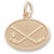 Hockey Disc charm in Yellow Gold Plated hide-image
