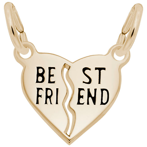 Best Friend Charm in Yellow Gold Plated