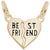 Best Friend Charm in Yellow Gold Plated