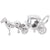 Horse And Carriage Charm In Sterling Silver
