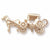 Horse And Carriage charm in Yellow Gold Plated hide-image