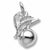 Peach charm in 14K White Gold hide-image