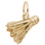 Badminton Birdie Charm in Yellow Gold Plated