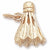 Badminton Birdie charm in Yellow Gold Plated hide-image