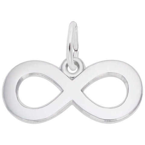 Infinity Charm In 14K White Gold
