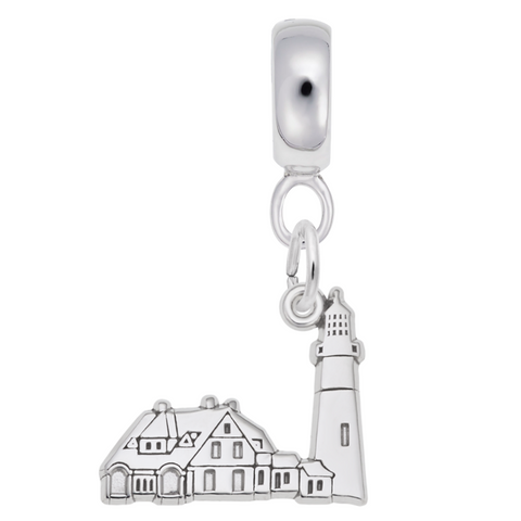Portland Lighthouse,Me Charm Dangle Bead In Sterling Silver