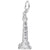 Cape Hatteras Lighthouse, Nc Charm In 14K White Gold