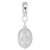 Miraculous Medal Charm Dangle Bead In Sterling Silver