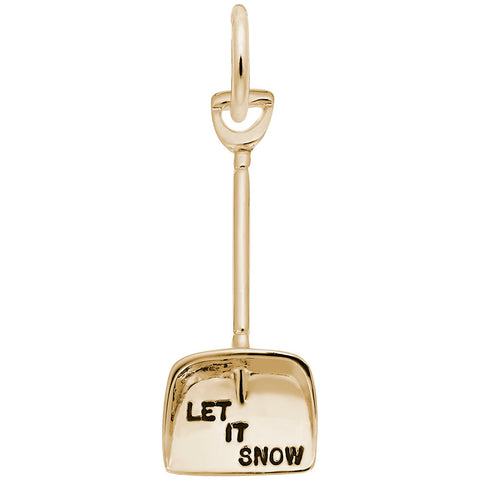 Snow Shovel Charm in Yellow Gold Plated