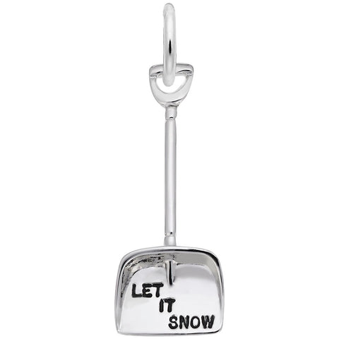 Snow Shovel Charm In Sterling Silver
