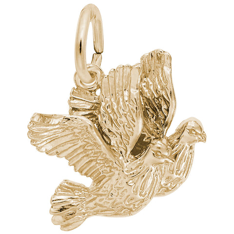 Turtledoves Charm In Yellow Gold
