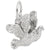 Turtledoves Charm In Sterling Silver