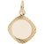 Square Disc Charm In Yellow Gold