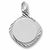 Square Disc charm in 14K White Gold hide-image