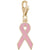 Breast Cancer Ribbon Charm in Yellow Gold Plated