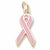 Breast Cancer Ribbon charm in Yellow Gold Plated hide-image