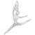 Ballet Dancer Charm In 14K White Gold