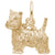 West Highland Terrier Charm in Yellow Gold Plated