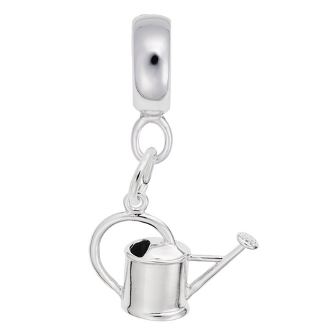Watering Can Charm Dangle Bead In Sterling Silver