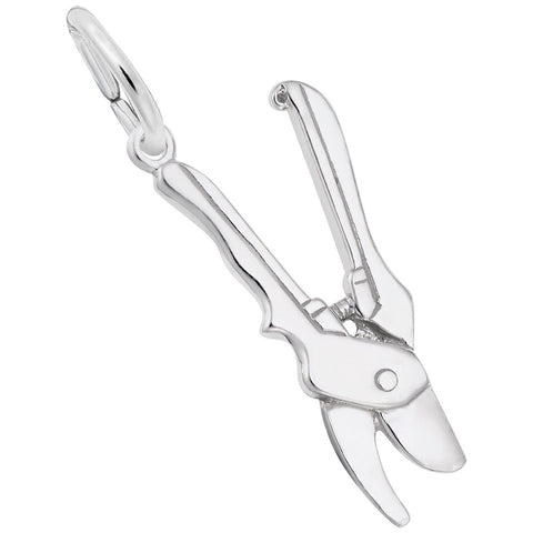 Pruning Shears Charm In 14K White Gold