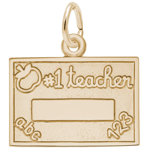 Teacher Charm in Yellow Gold Plated