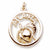 Atlanta Peach charm in Yellow Gold Plated hide-image